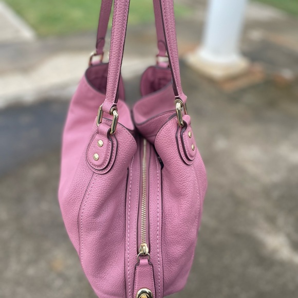 Coach Edie Pink Leather Shoulder Bag - Picture 6 of 9